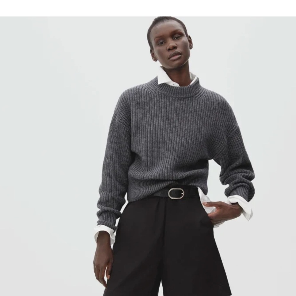 Everlane Texture Cotton Crew Sweater
